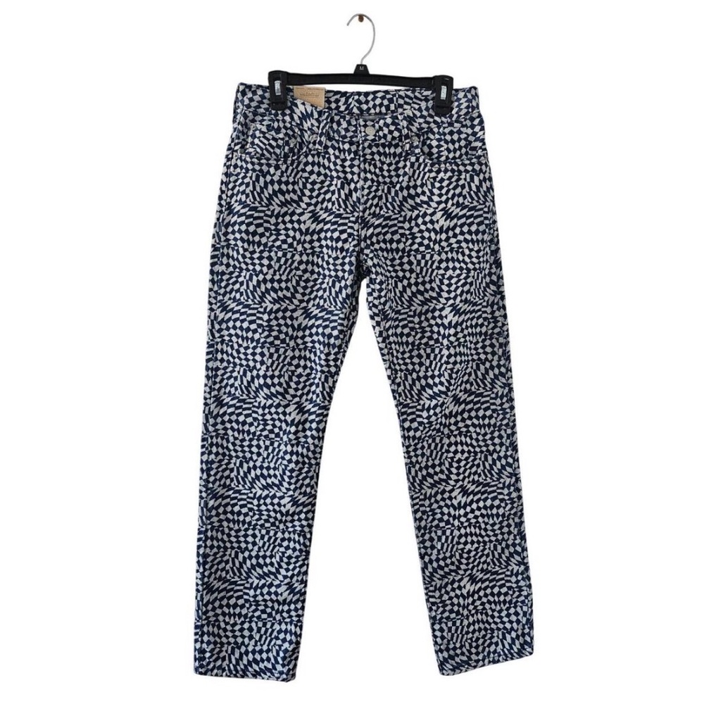 Levi's Blue and White Straight Leg Jeans